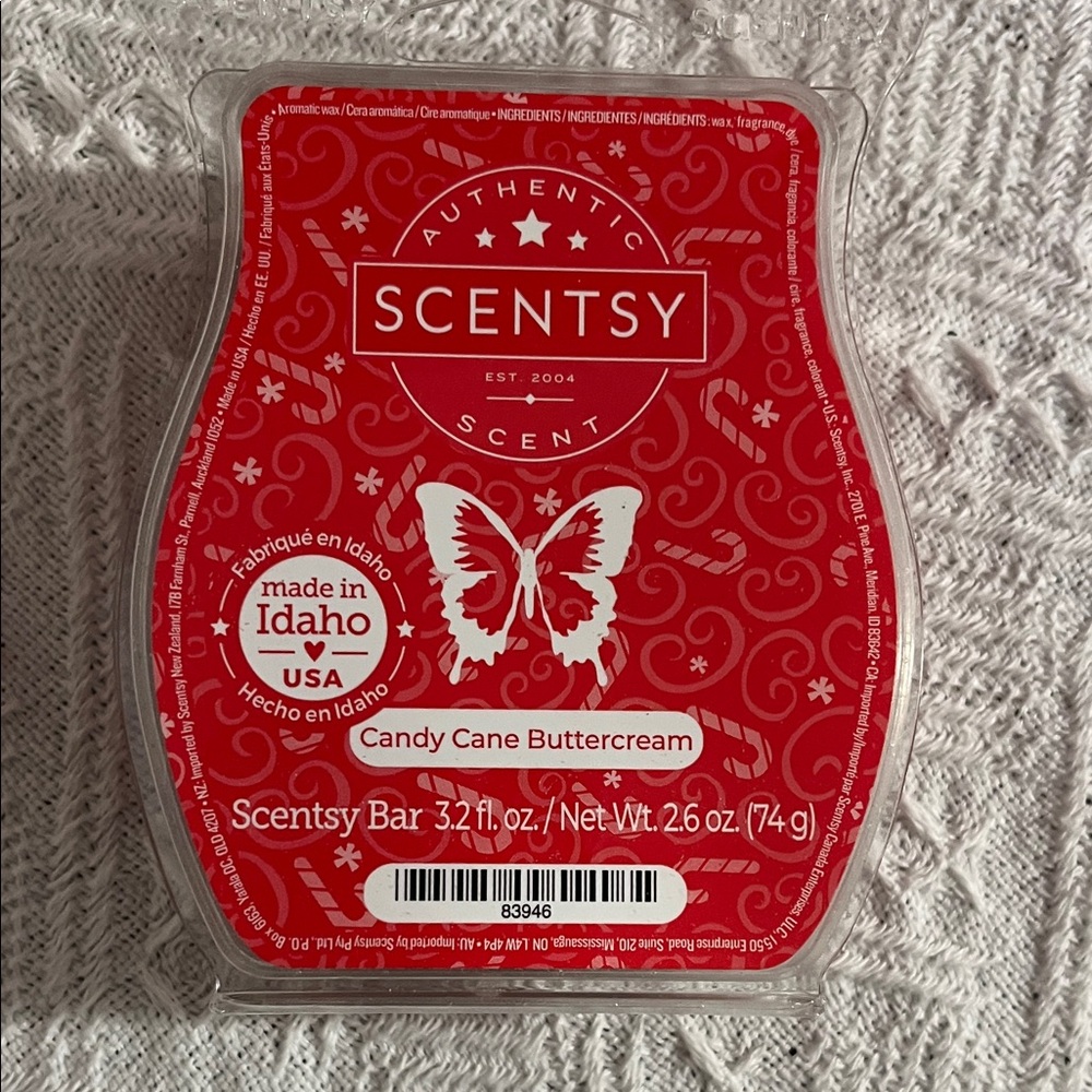 Scentsy Candy Cane Buttercream Wax Bar